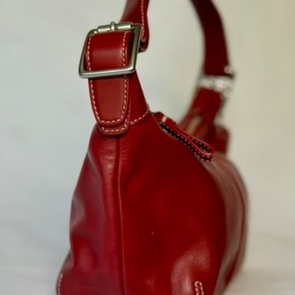 Red Leather Legacy Demi Soho Hobo Bag style 9564 - Picture 4 of 6